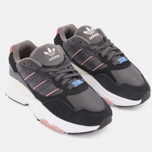 Adidas Retropy F90 Lace Up Sneaker in Dark Grey